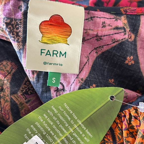 Farm Rio Patchwork Bananas Blouse Size Small New with tags - Picture 15 of 15